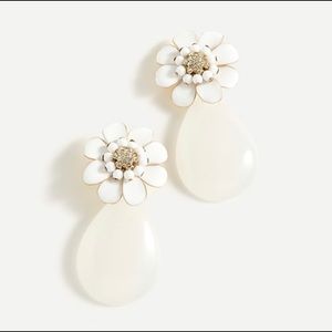 NWT J Crew Flower Drop Earrings